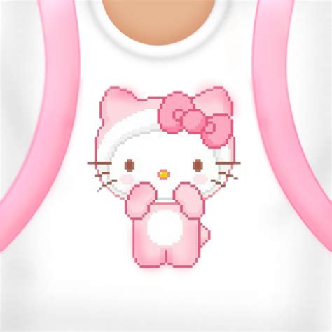 Free Roblox T-shirt white shirt w/ pink pixel hello kitty design 🌸☁️ ...