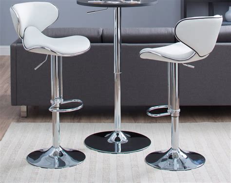 35 Stylish Modern Adjustable White Leather Bar Stools