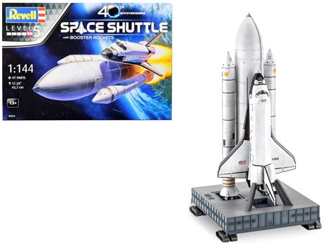 Level 5 Model Kit NASA Space Shuttle 40th Anniversary with Booster Rockets 1/144 Scale Model by ...