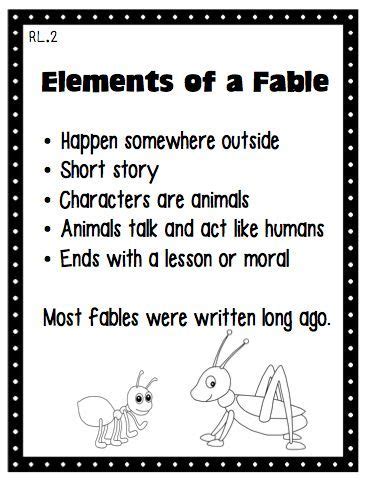 Elements of a Fable | Reading anchor charts, Fables anchor chart, Close reading passages