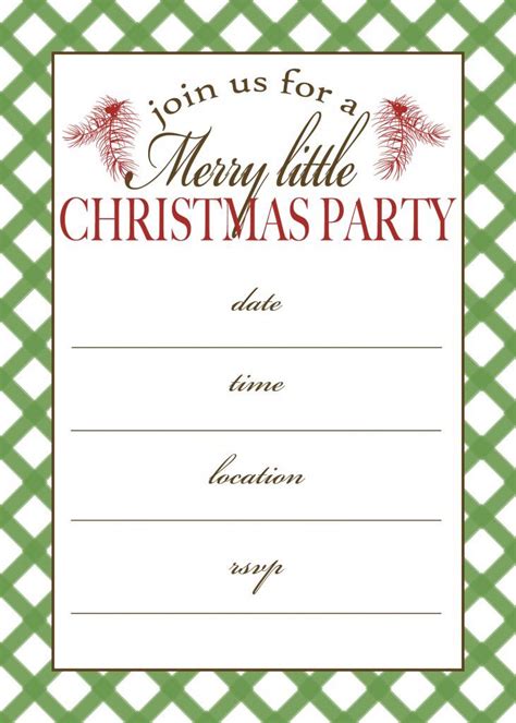 Free Printable Christmas Party Invitation | Moritz Fine Designs