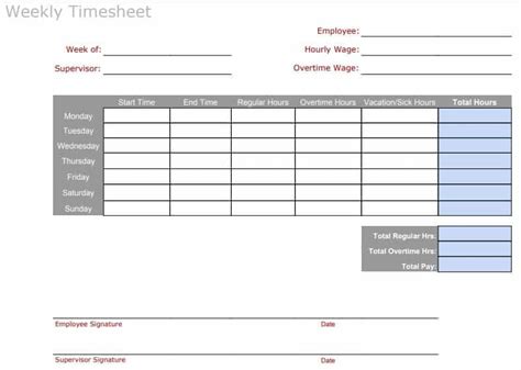 Free Downloadable Time Sheet Templates for Your Small Business