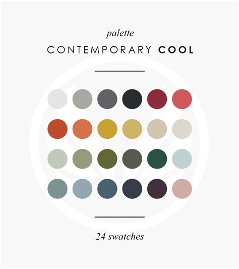 Cool Contemporary Colour Palette | Color swatches, Contemporary color palette, Palette