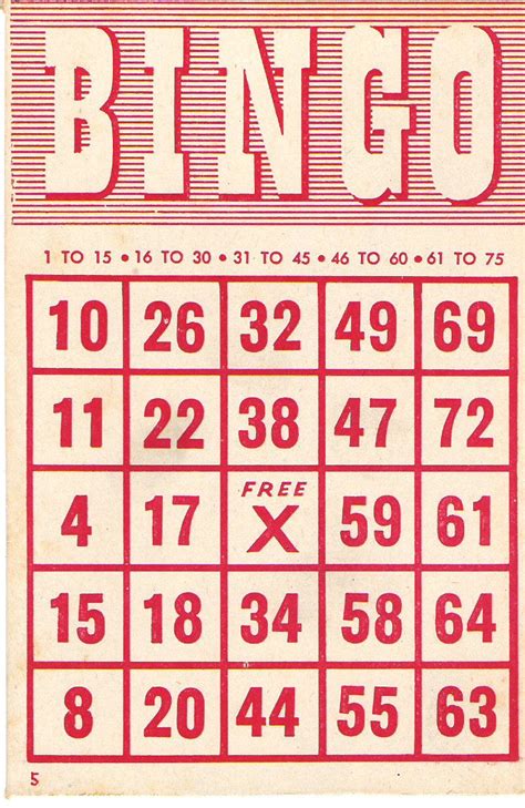 Vintage Bingo Card - Transexual Free Pictures