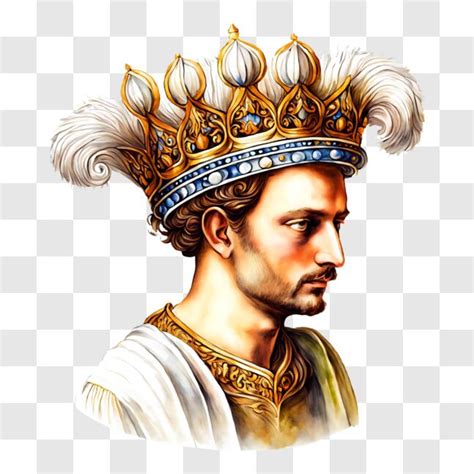 Download Middle Ages King with Crown PNG Online - Creative Fabrica