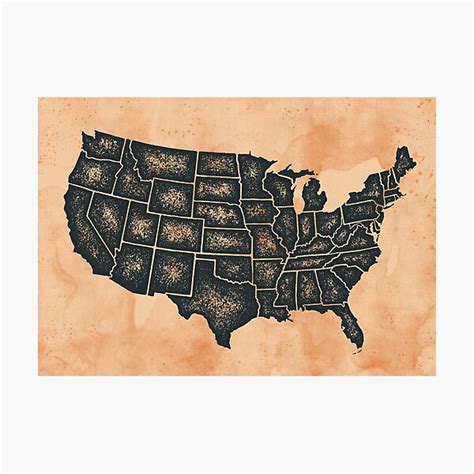 "Vintage United States Map" Photographic Print for Sale by thesleepingsky | Redbubble