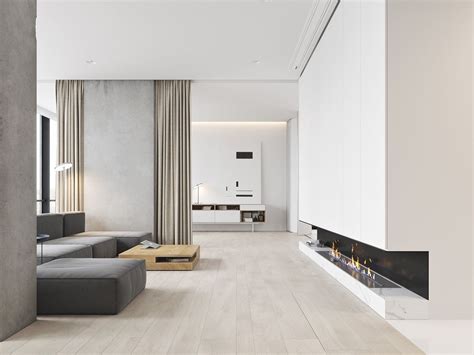 3 White Themed Homes With Striking Modern Minimalist Aesthetics | Minimalist living room ...