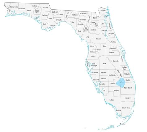 Counties On Florida Map - Verla Jeniffer