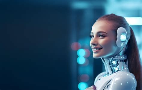 Premium AI Image | Futuristic female robot with artificial intelligence AI generated