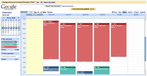 Event Calendar design pattern example at Google - 18 of 36