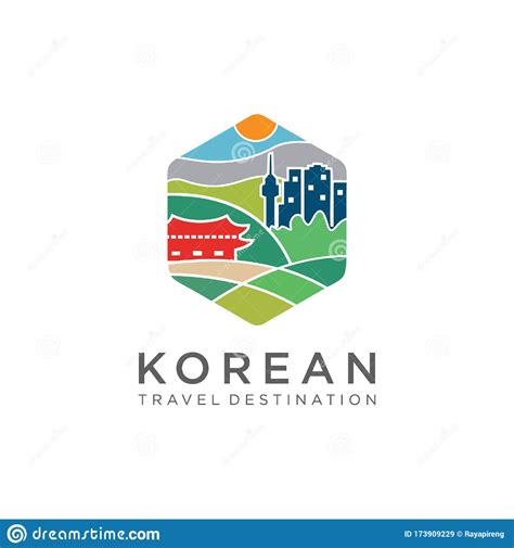 the korean travel destination logo design