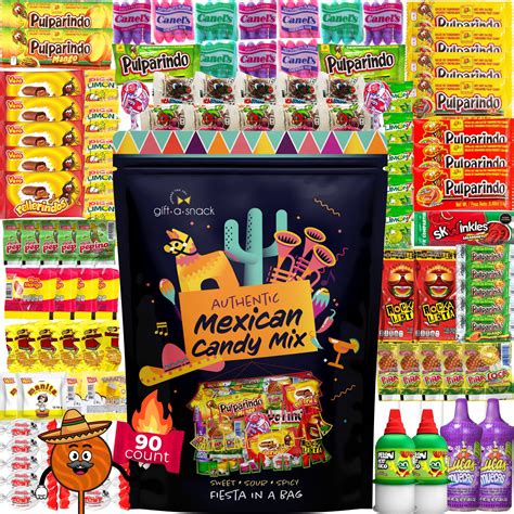 Mexican Candy Mix Dulces Mexicanos: Single-Wrapped Snacks in a 100-Count Variety Gift Bag ...