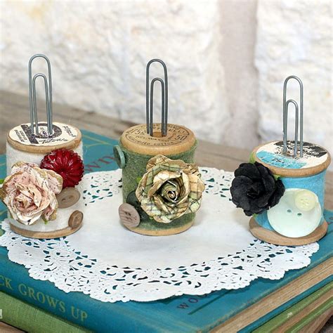 Make a Thread Spool Photo Holder with Buttons! | Wooden spool crafts, Spool crafts, Wooden spools