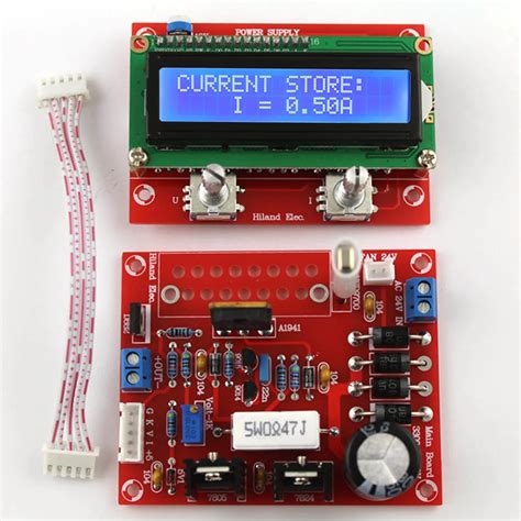 Adjustable DC Regulated Power Supply DIY Kit LCD Display Regulated Power KitShort circuit ...