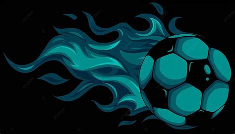 Soccer Ball On Fire Vector Illustration Design Design Drawing Painting Vector, Design, Drawing ...