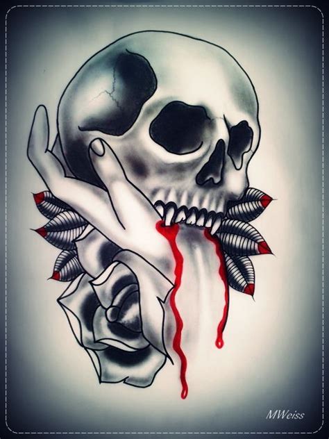 Vampire Skull Tattoo