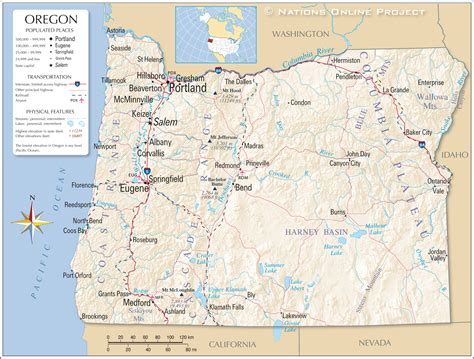 Oregon Map With Cities And Towns - Allyce Maitilde