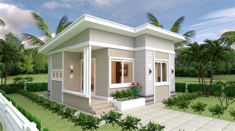 House Design Plans 7x7 with 2 Bedrooms Full Plans - SamHousePlans