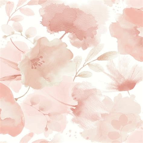 BL1772 | Blush Large Watercolor Floral Wallpaper