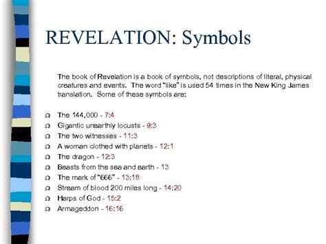 Symbols In Revelation Chart