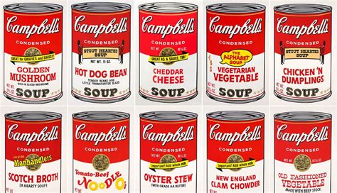 Top 6 Campbell Soup By Andy Warhol