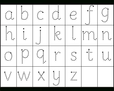 Dotted Alphabets For Writing Practice