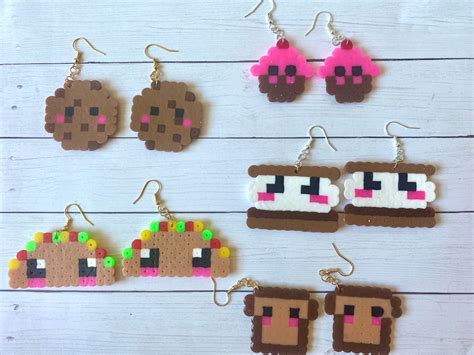 Cute Food Perler Bead Earrings - Etsy