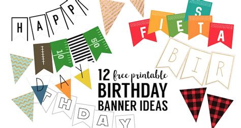 Free Printable Birthday Banner Ideas - Paper Trail Design