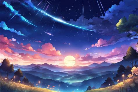 Anime-esque Night Sky With Stars (AI) by KDPikachu on DeviantArt