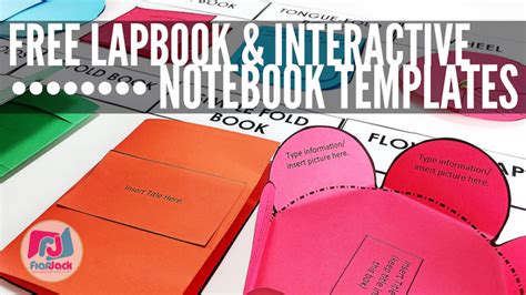 Free Editable Lapbook Interactive Notebook Templates - FlapJack