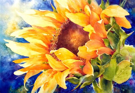 Sunflower Paintings Abstract - SUNFLOWER