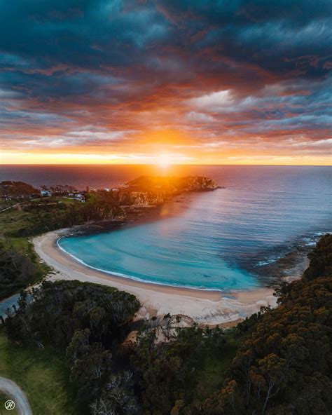 Spring Sunrise Mckenzies Beach - Portrait — Josh Burkinshaw Images & Photography