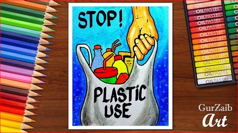 How to Draw Stop Plastic Pollution Poster Chart