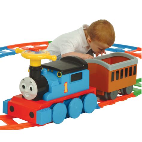 THOMAS & FRIENDS BATTERY OPERATED RIDE ON AND 22 PIECE TRACK KIDS TRAIN TOY SET | eBay