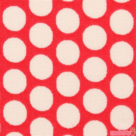 red fabric with light cream dot circle Fabric by Japanese Indie - modes4u