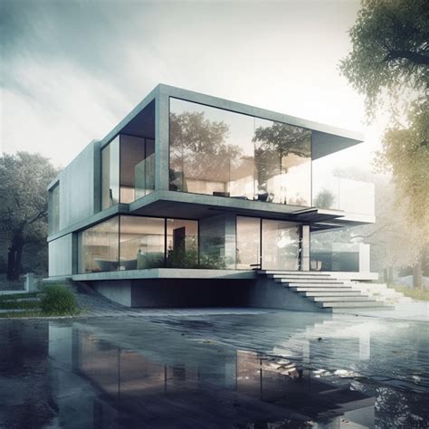 Premium AI Image | Photo 3d rendering of modern house