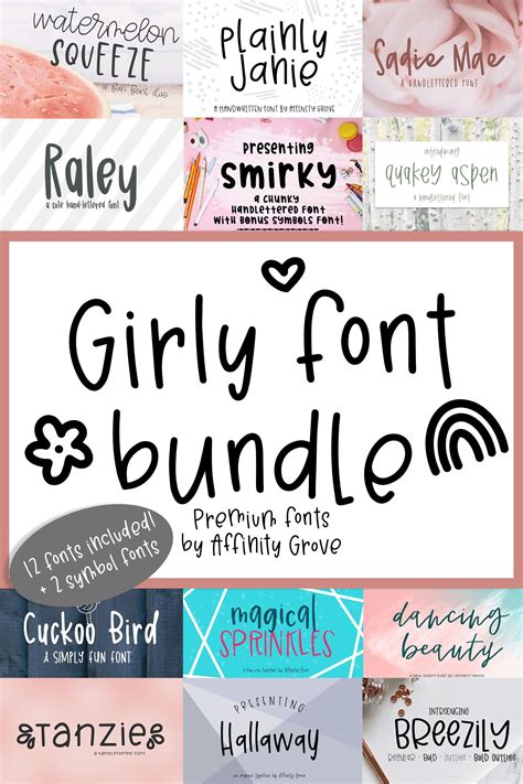 Cute Girly Fonts Handwriting - Color Fonts - Free SVG