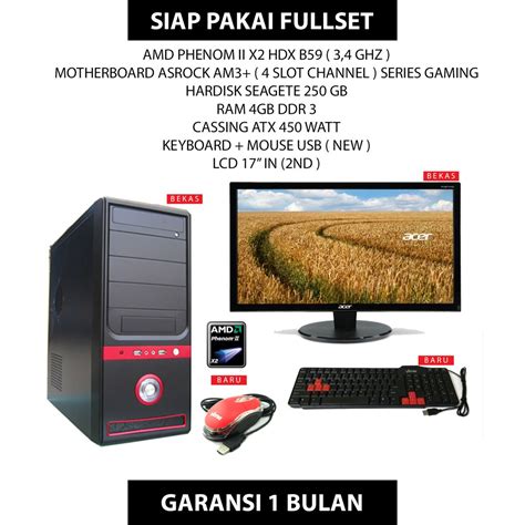 Jual Paket Komputer Lengkap Amd/Intel ( PB, PES, Wow ) | Shopee Indonesia