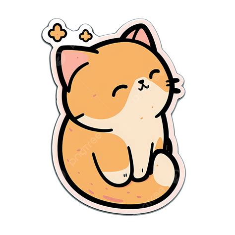 Cute Kitten Kitty Cat Sticker Cartoon, Cat Clipart, Cute Clipart, Cartoon Clipart PNG ...