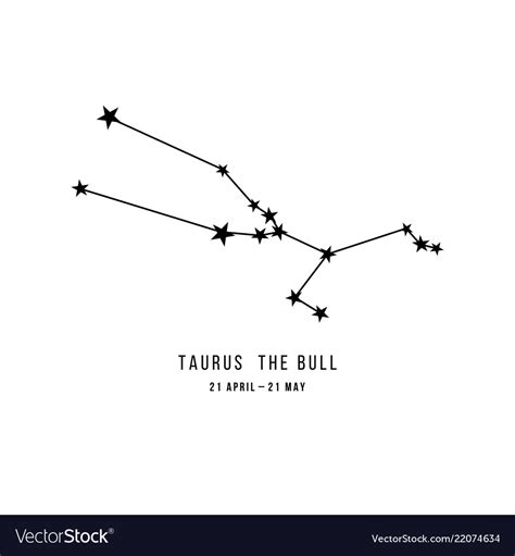 Zodiac constellation taurus Royalty Free Vector Image