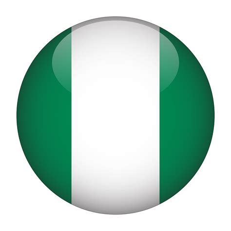 Nigeria 3D Rounded Flag with Transparent Background 15272190 PNG