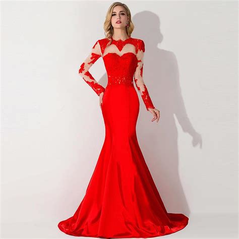 Long Sleeve Mermaid Most Beautiful Evening Dresses ~ Pageant dresses for girls