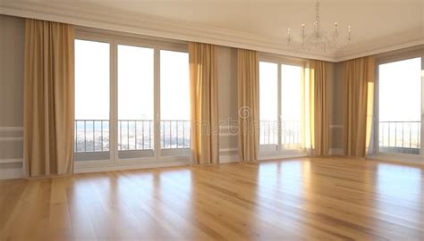 Empty Room with Windows Empty Room with Window Stock Illustration - Illustration of home ...