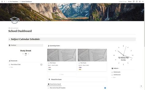School Dashboard NOTION TEMPLATE - Etsy