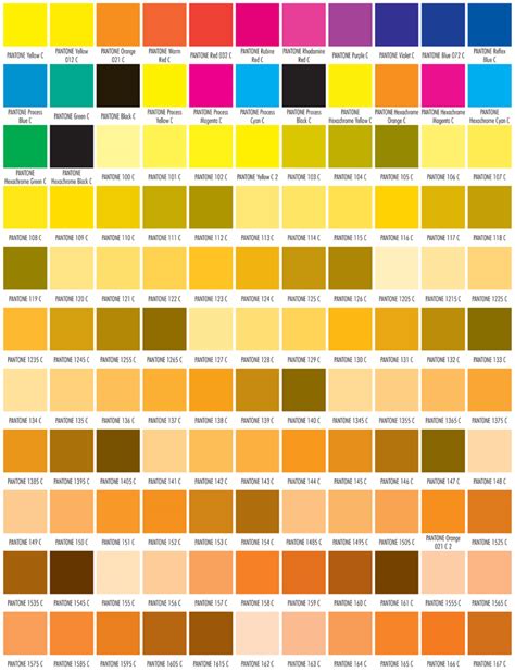 Pms Color Code Chart