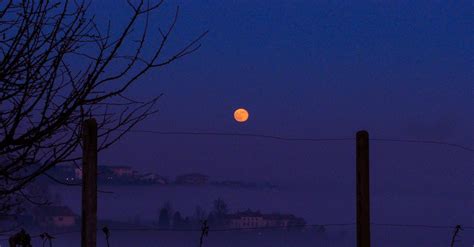 Full Moon on an Evening Sky · Free Stock Photo