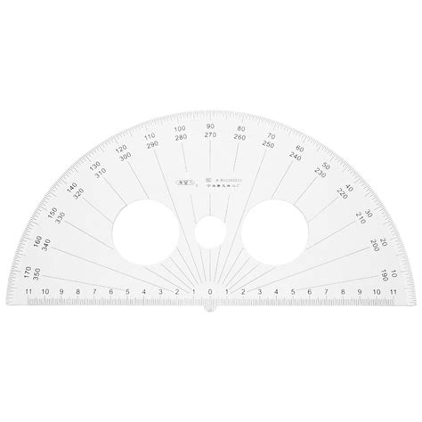 Large 180 Degrees Circle Protractor, 25cm Plastic Math Measuring Tools, Half Circle Protractors ...