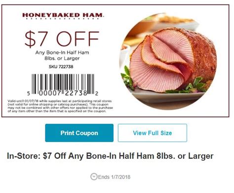 Honey Baked Ham COupon | The Bear of Real Estate