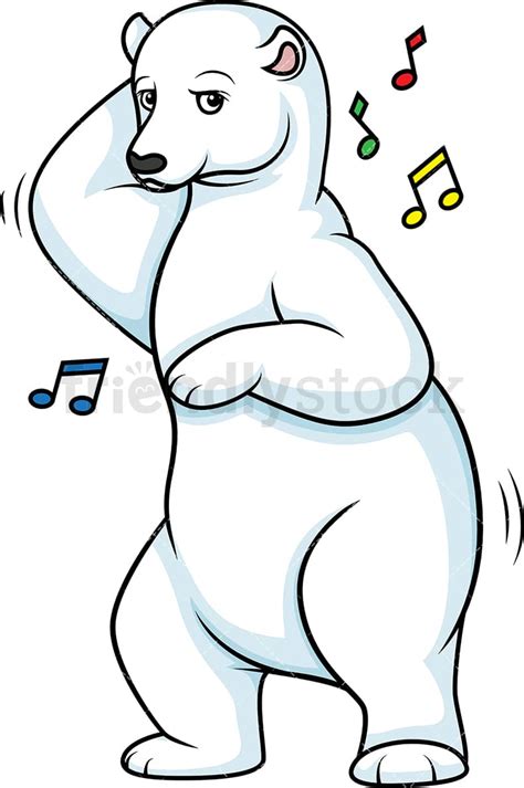 Cartoon Polar Bear Standing