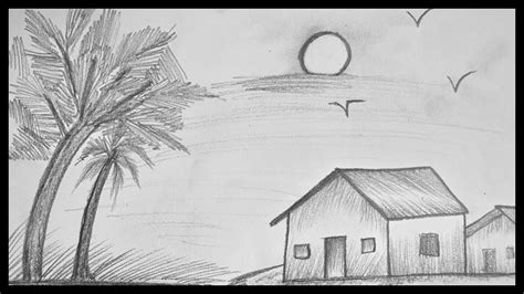 Easy Pencil Shading Landscape Drawing : Want to learn easy landscape drawing?